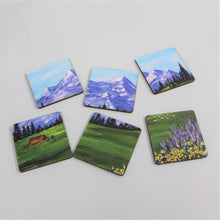 Load image into Gallery viewer, Coasters : Set of 6 (Acrylic Art) In the land of hope...