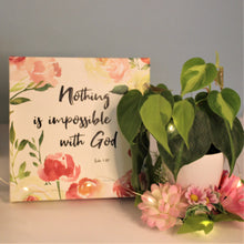 Load image into Gallery viewer, Framed Canvas : Nothing is impossible with God