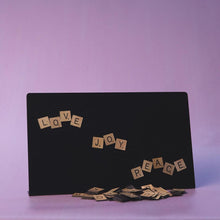 Load image into Gallery viewer, Magnetic Word Play : A Metal Board with 100 Magnetic Scrabble Pieces.