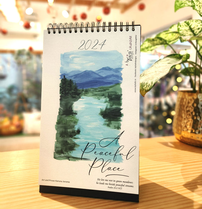 Desk Calendar 2024 : A Peaceful Place