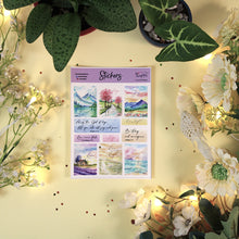 Load image into Gallery viewer, Set of 4 Stickers: Peaceful