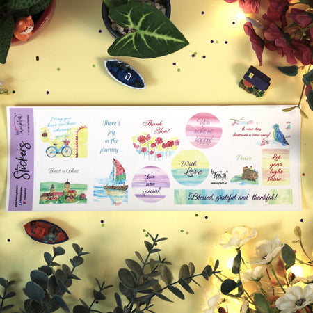 Set of 3 Stickers: Friendship and Care