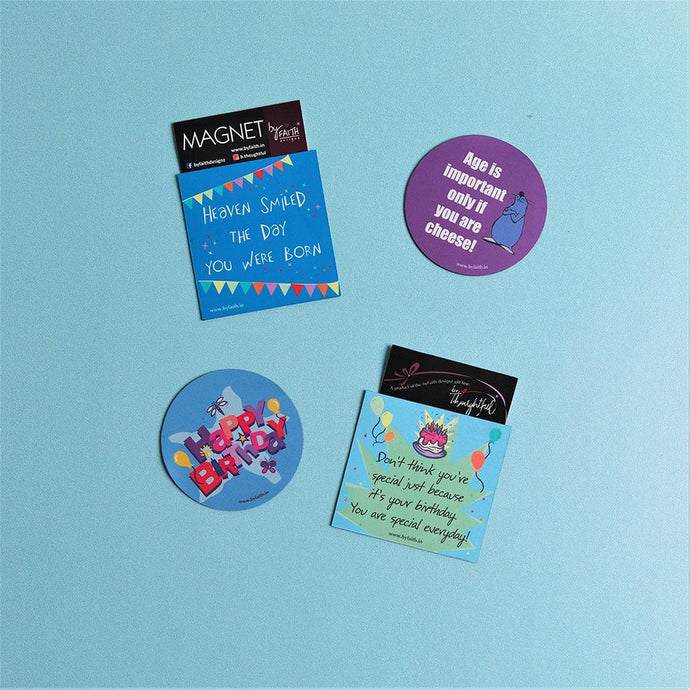 Magnets Set of 4 : Happy Birthday!