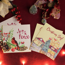 Load image into Gallery viewer, Christmas Cards Set of 4 - Joy &amp; Peace