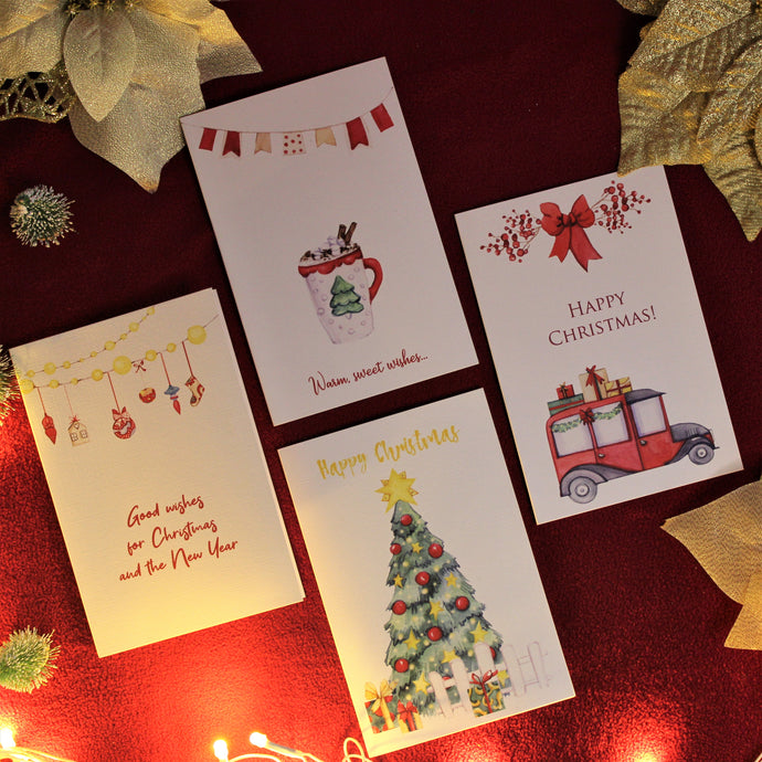 Christmas Cards Set of 4 - A Warm Christmas