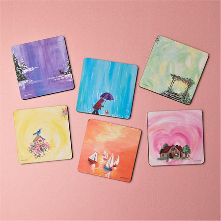 Coasters : Set of 6 (Acrylic Art)