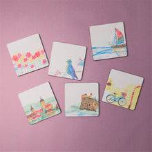 Load image into Gallery viewer, Coasters : Set of 6 (Watercolour Art)