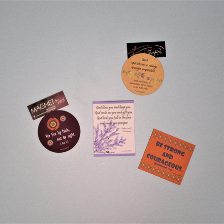 Magnets Set of 4 : by Faith!