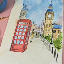 Load image into Gallery viewer, Pen and Colour Masterclass: A Postcard from London (Personal Session)