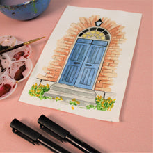 Load image into Gallery viewer, Pen and Colour Masterclass: Doorway (Personal Session)