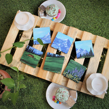 Load image into Gallery viewer, Coasters : Set of 6 (Acrylic Art) In the land of hope...