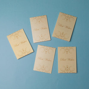 Mini Best Wishes Cards : Set of 5